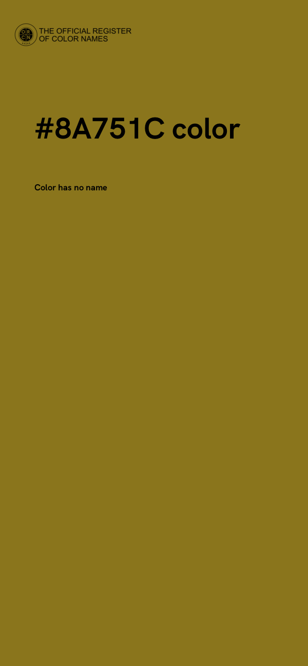 #8A751C color image