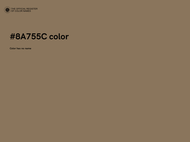#8A755C color image