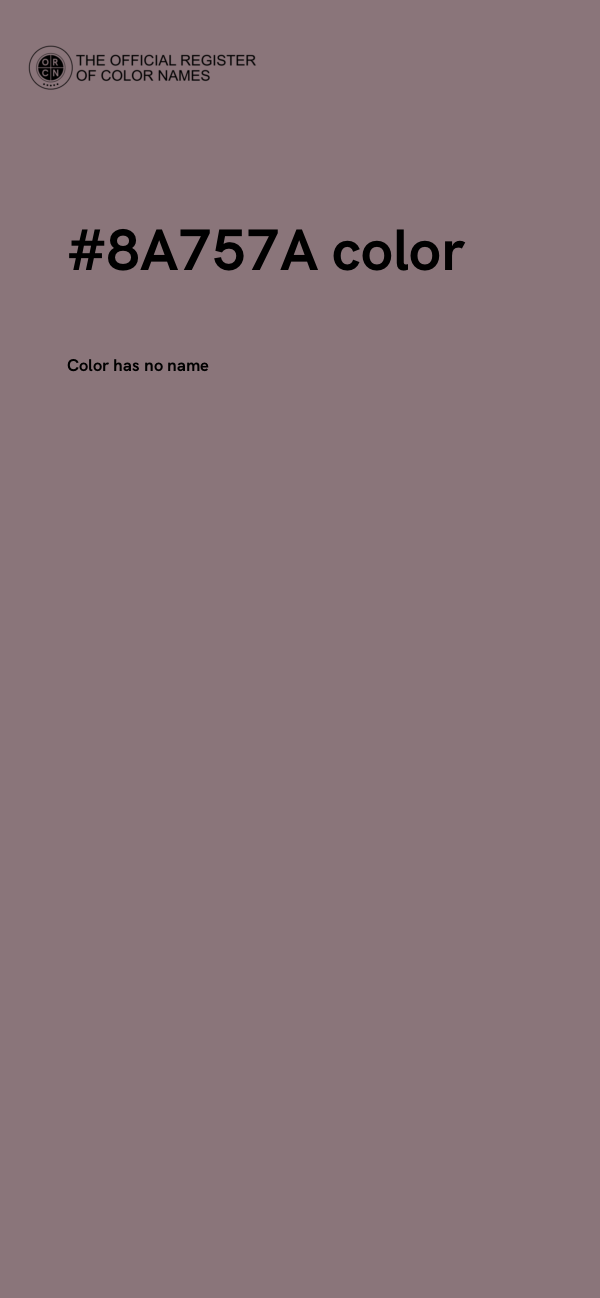#8A757A color image