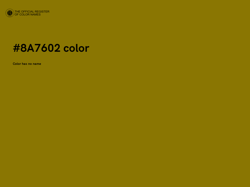 #8A7602 color image
