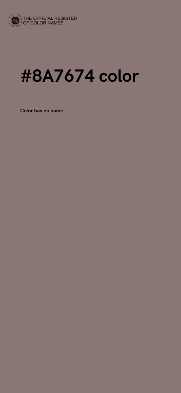 #8A7674 color image