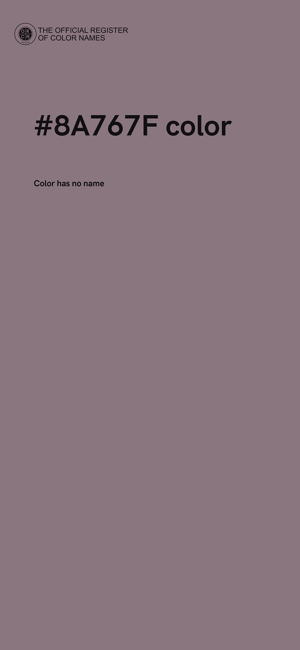 #8A767F color image