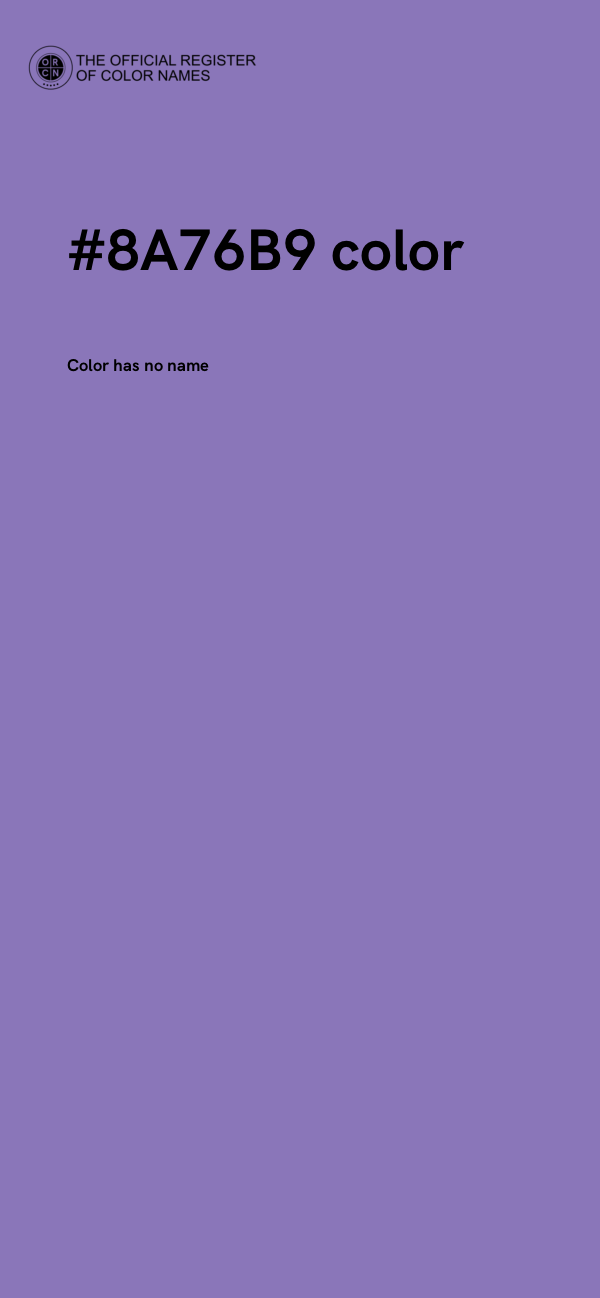 #8A76B9 color image