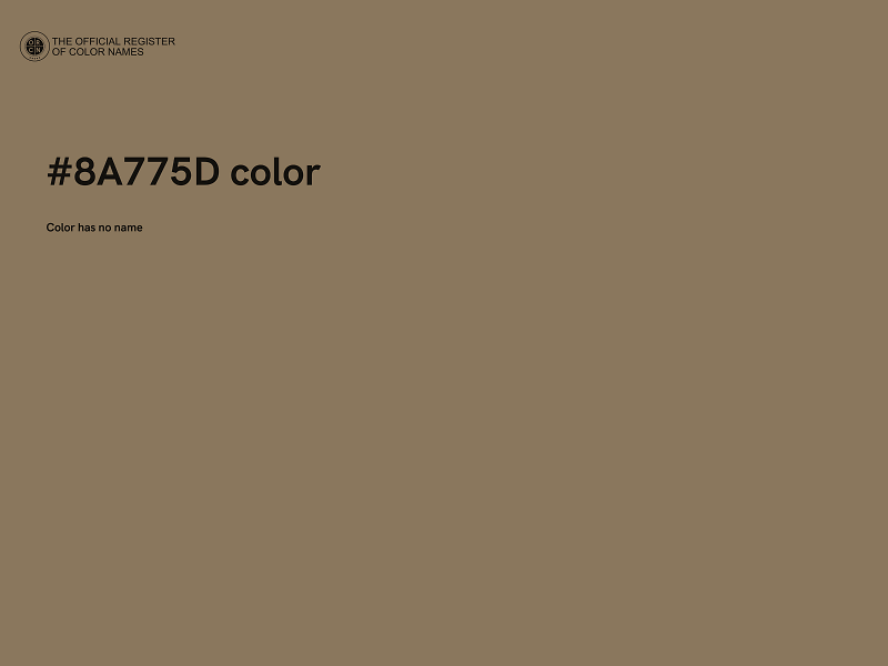 #8A775D color image