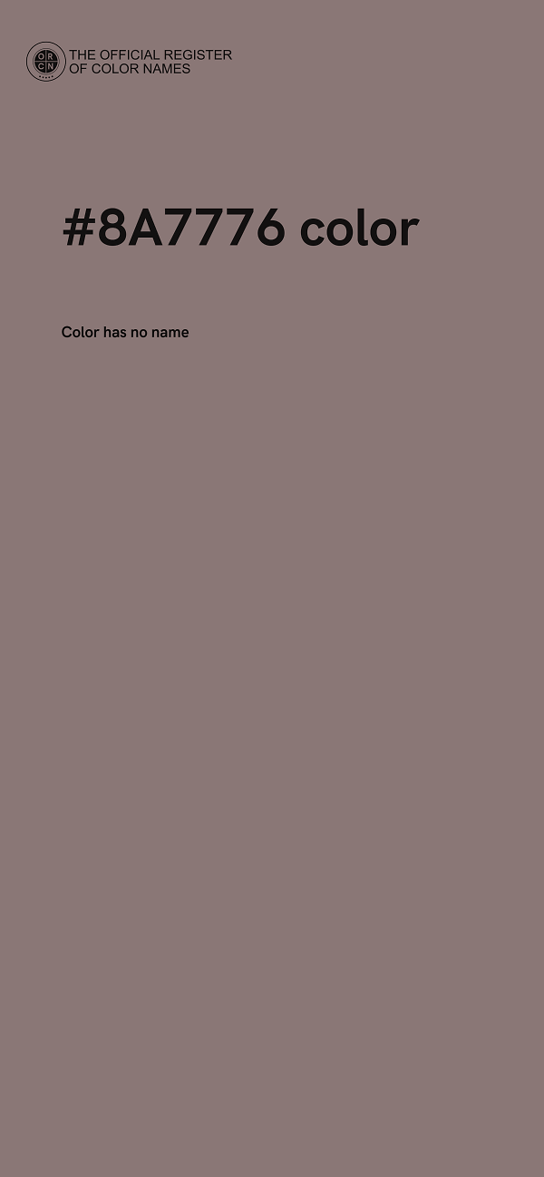 #8A7776 color image