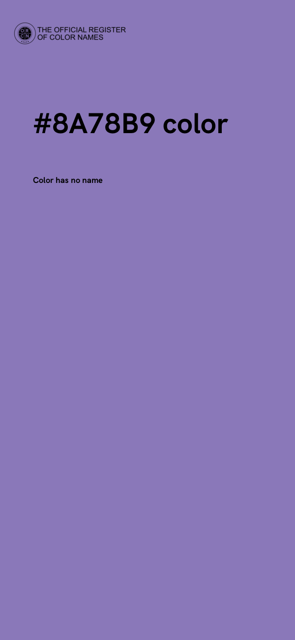 #8A78B9 color image