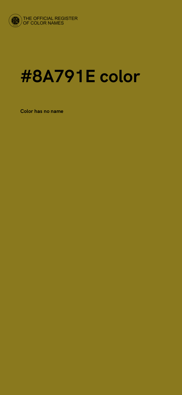 #8A791E color image