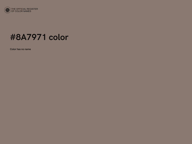 #8A7971 color image