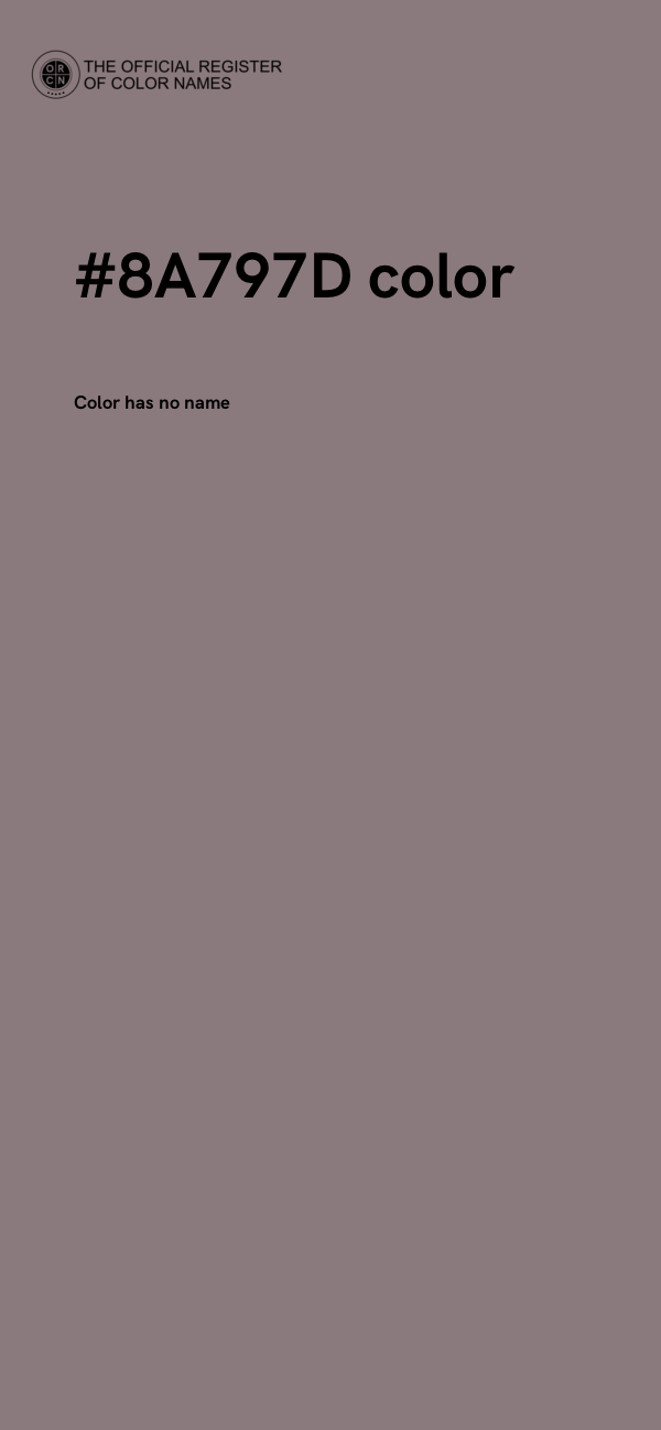 #8A797D color image
