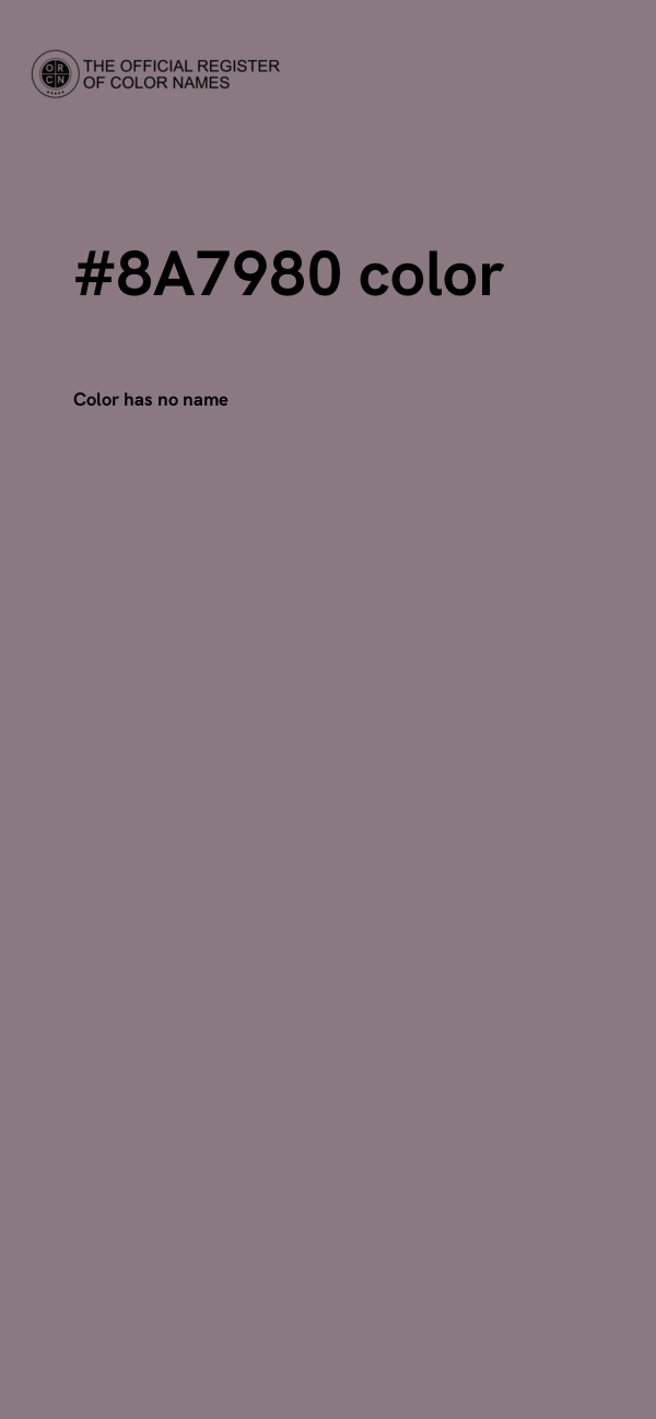 #8A7980 color image