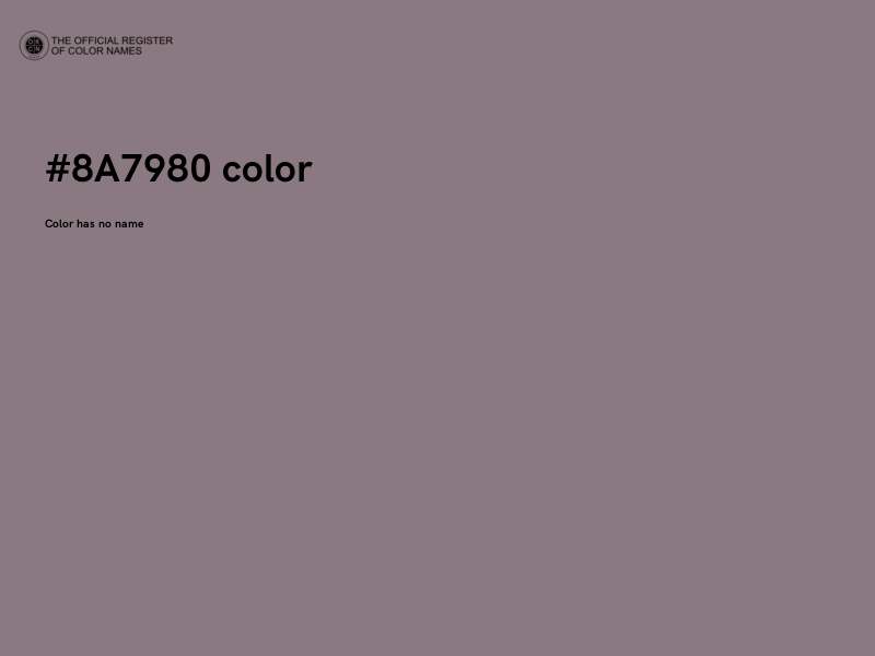#8A7980 color image
