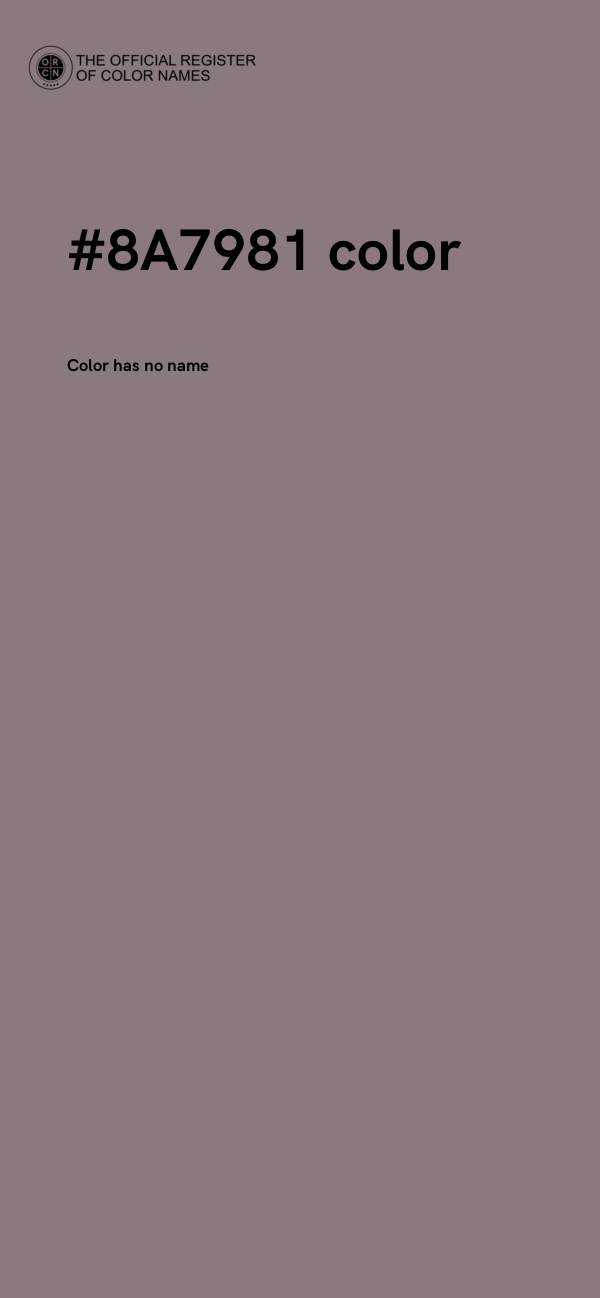 #8A7981 color image