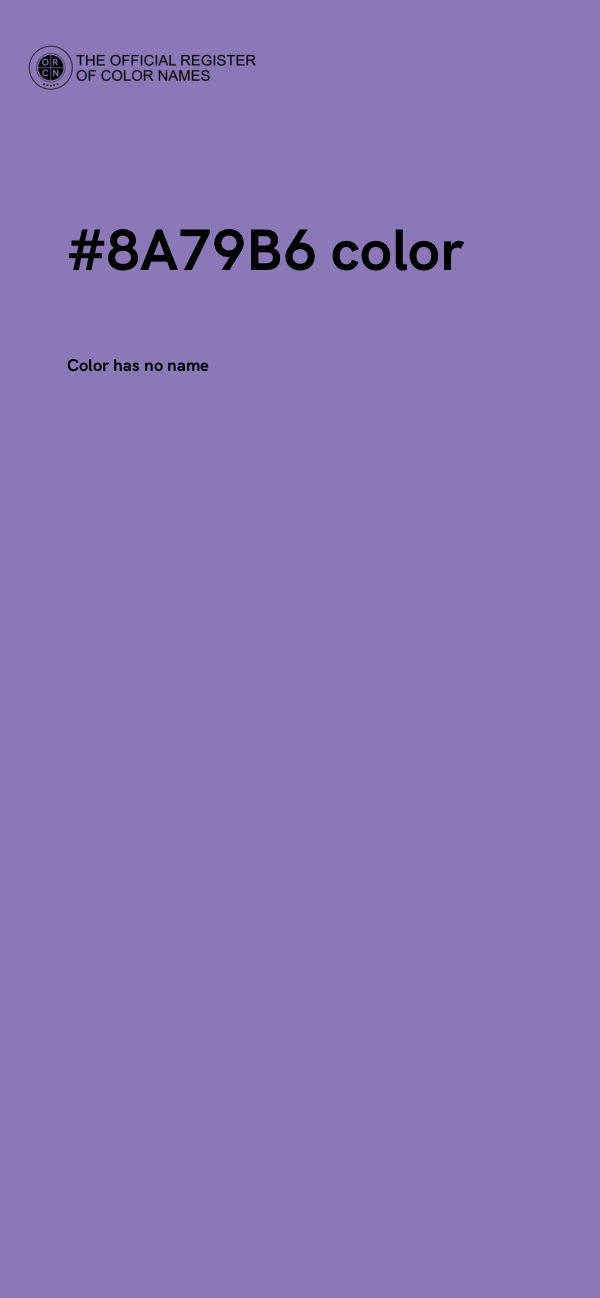 #8A79B6 color image