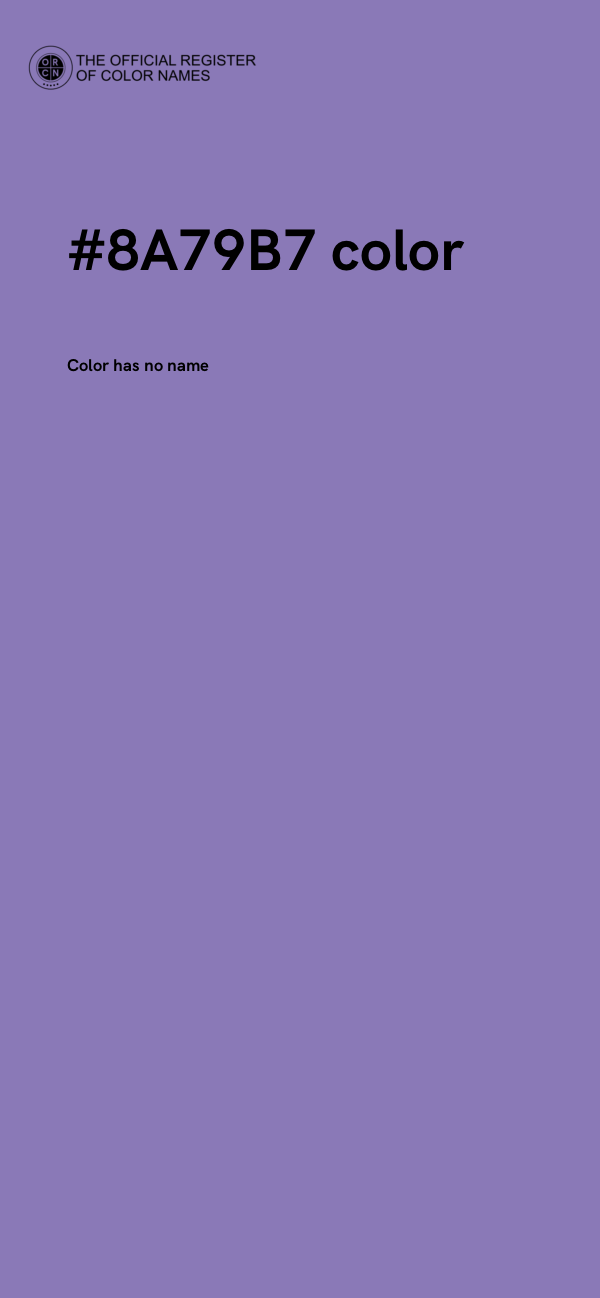 #8A79B7 color image