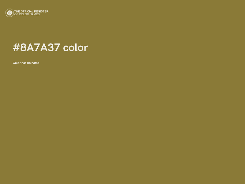 #8A7A37 color image