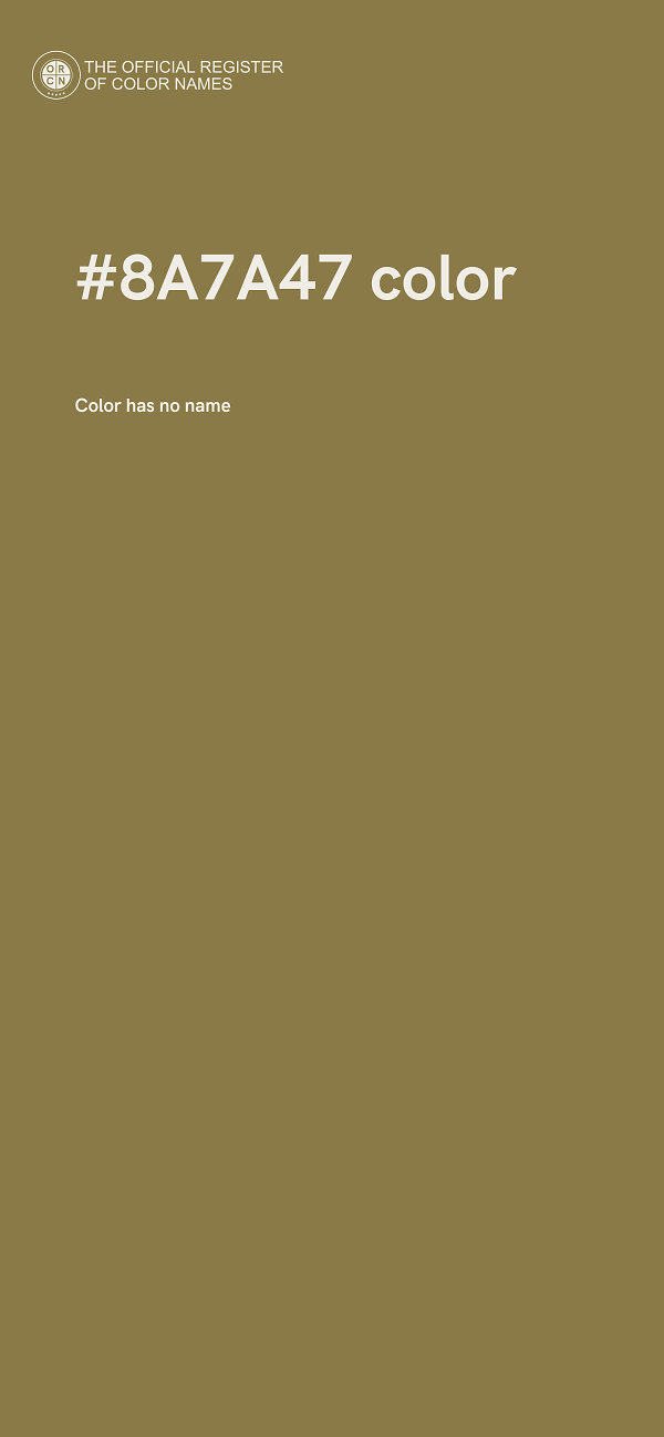 #8A7A47 color image