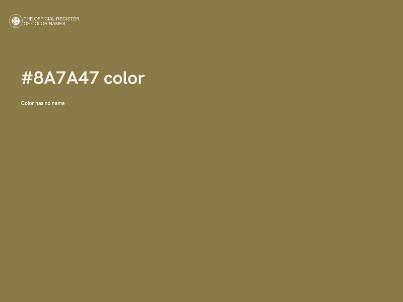 #8A7A47 color image