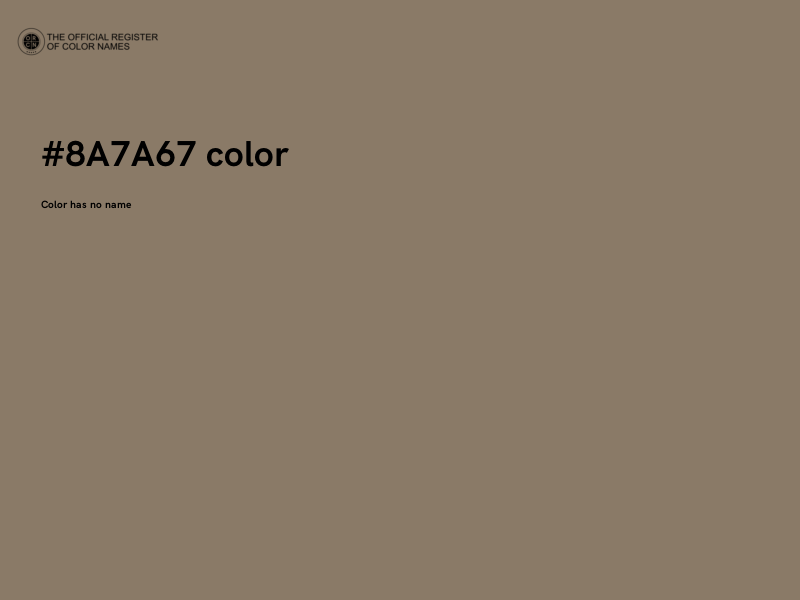 #8A7A67 color image