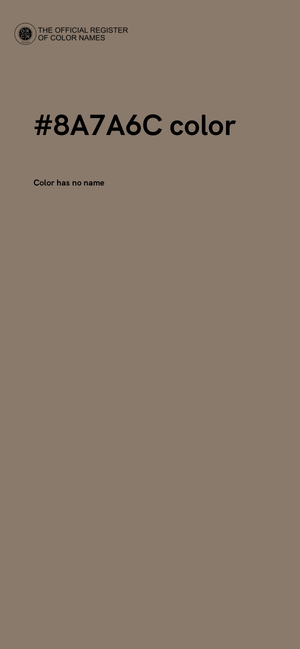 #8A7A6C color image