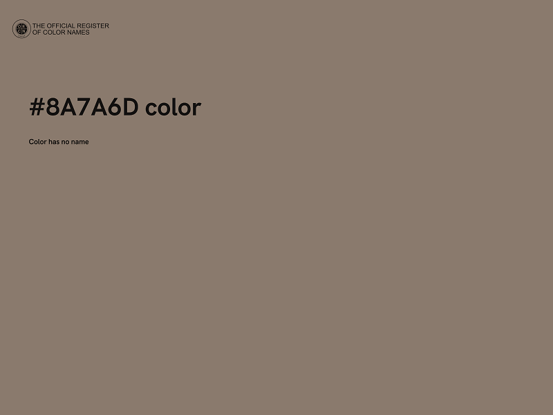 #8A7A6D color image