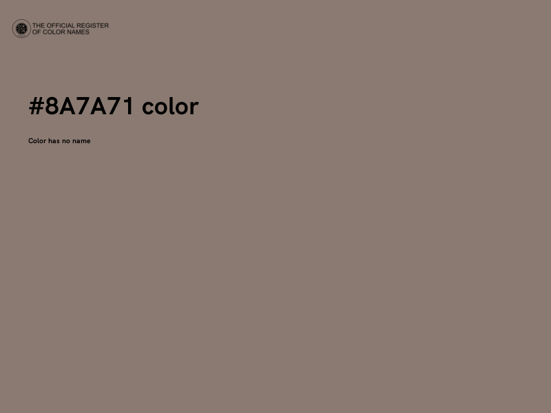 #8A7A71 color image