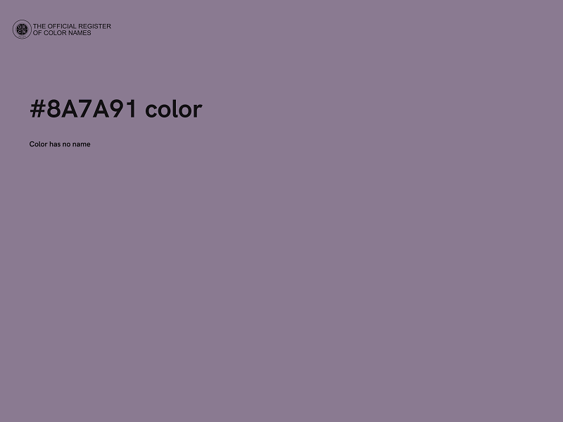 #8A7A91 color image