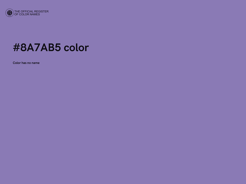 #8A7AB5 color image