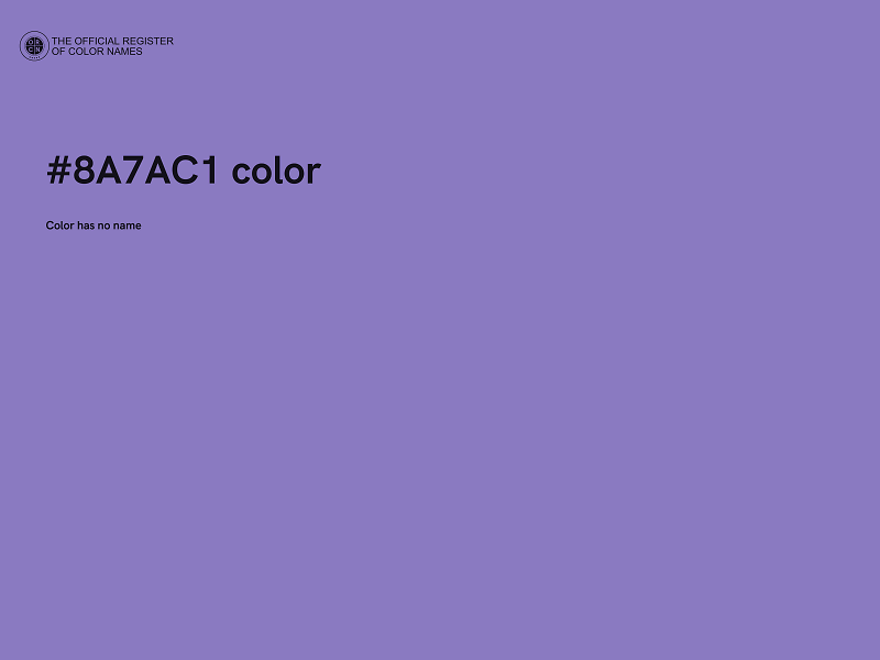 #8A7AC1 color image