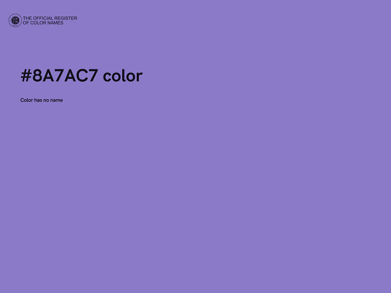 #8A7AC7 color image