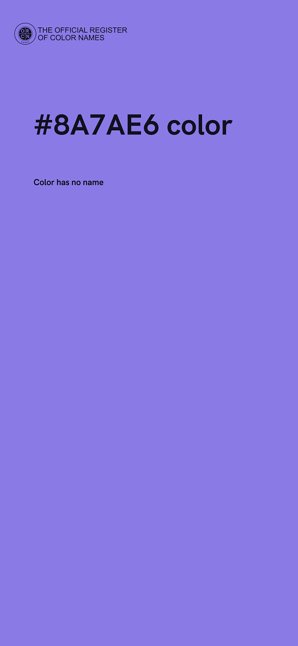 #8A7AE6 color image