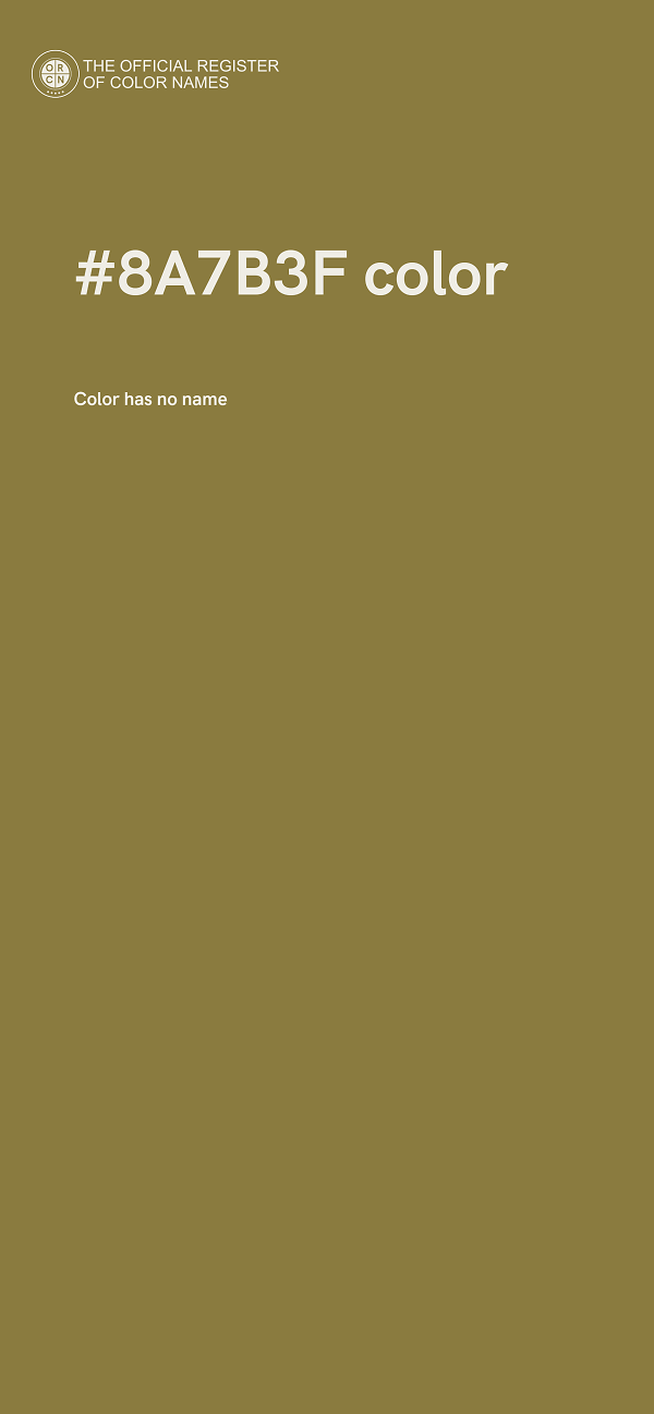 #8A7B3F color image
