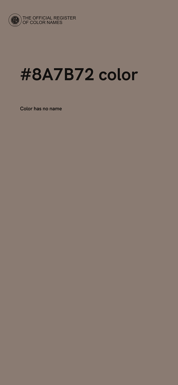 #8A7B72 color image