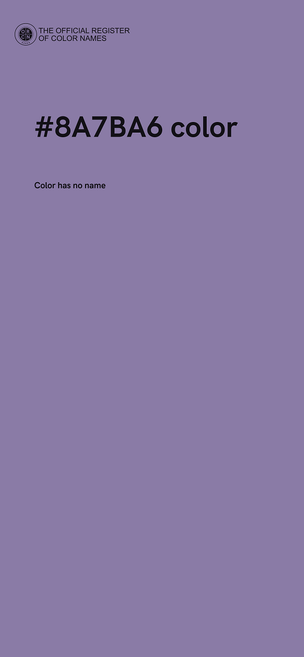 #8A7BA6 color image