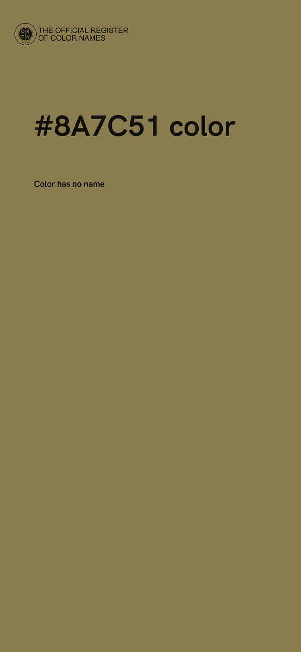 #8A7C51 color image