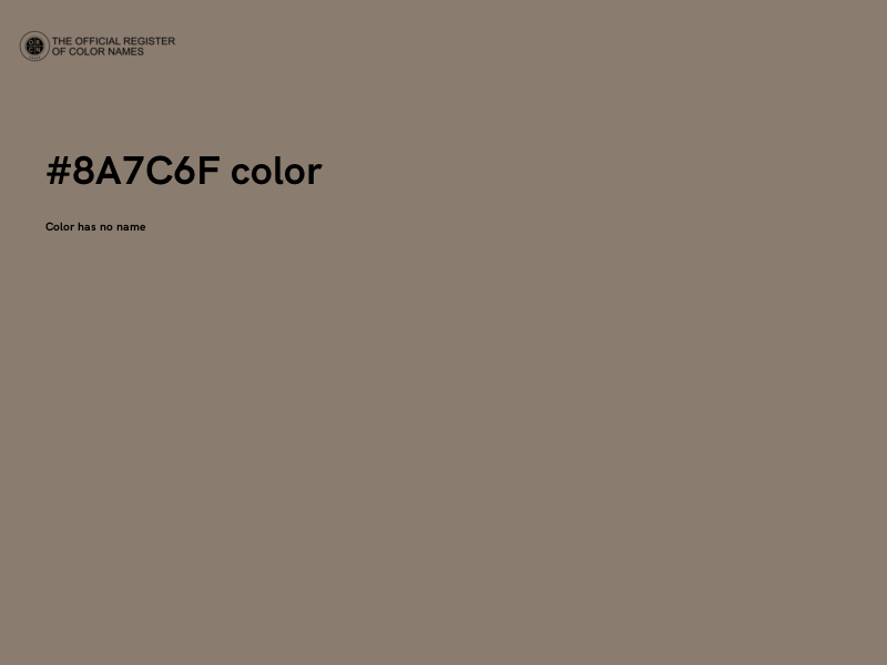 #8A7C6F color image