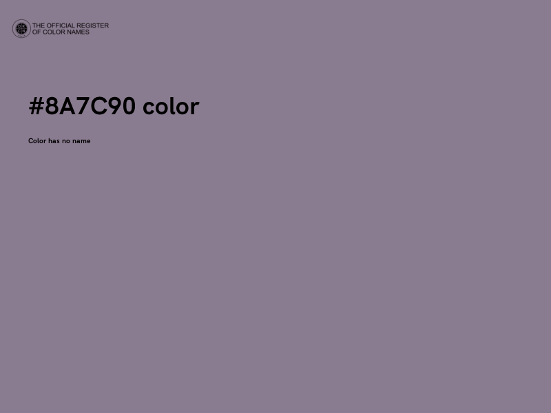 #8A7C90 color image