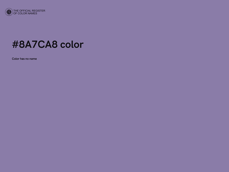 #8A7CA8 color image