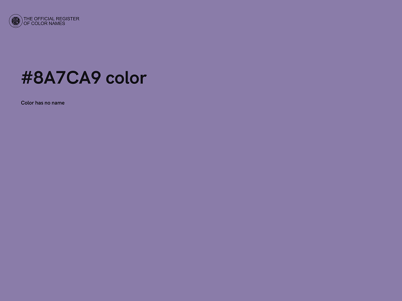 #8A7CA9 color image