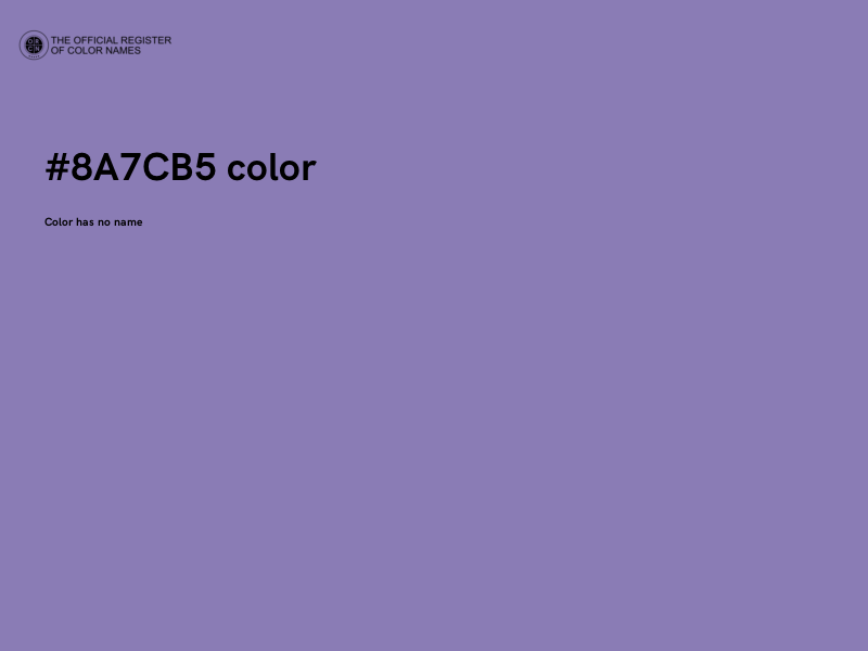 #8A7CB5 color image