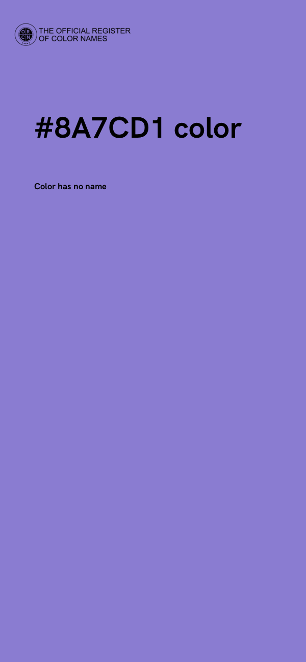#8A7CD1 color image