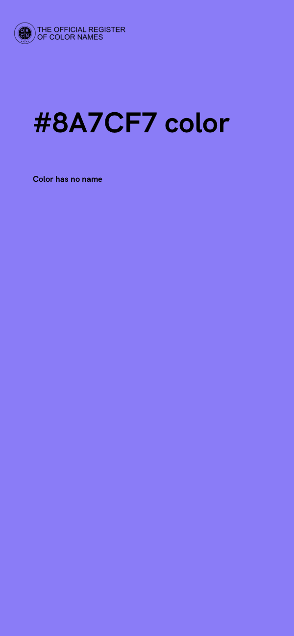 #8A7CF7 color image
