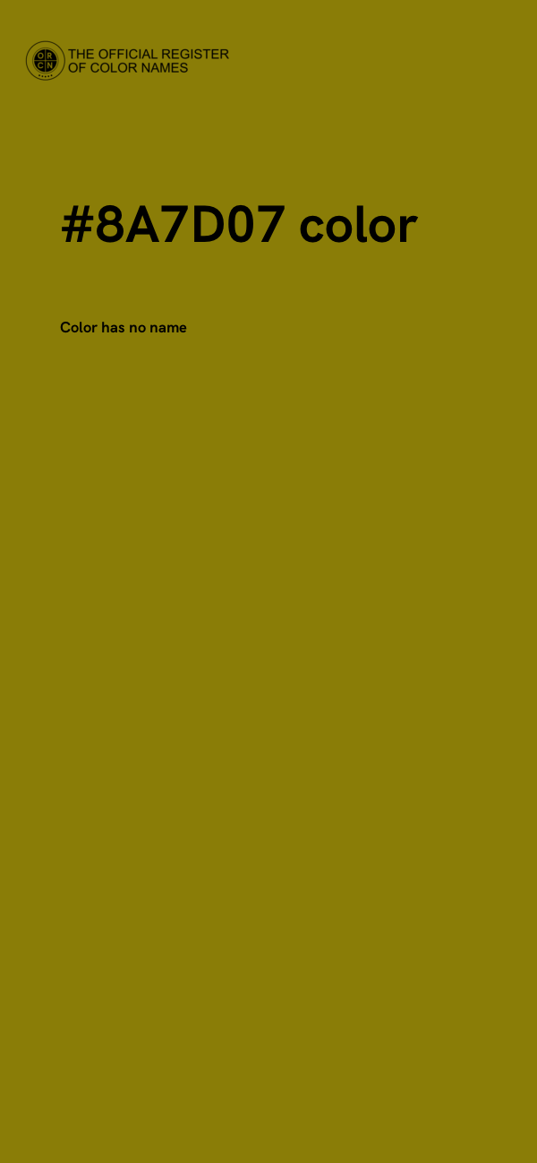 #8A7D07 color image