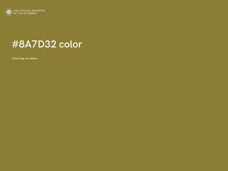#8A7D32 color image