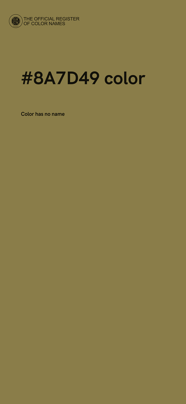 #8A7D49 color image