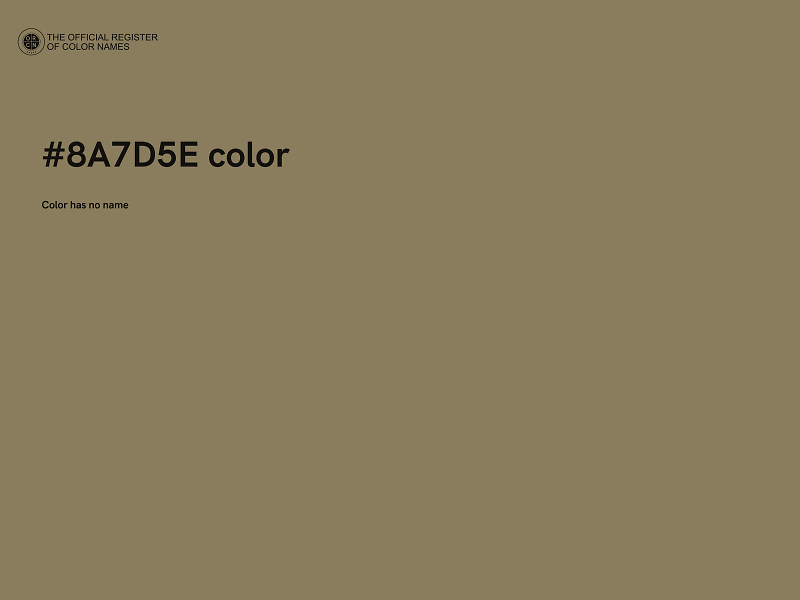 #8A7D5E color image