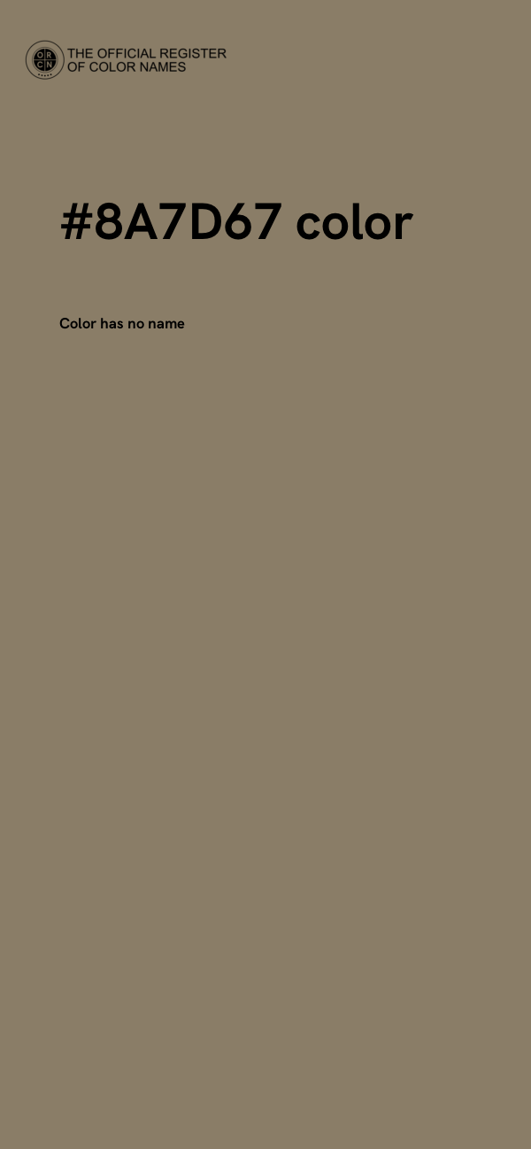 #8A7D67 color image