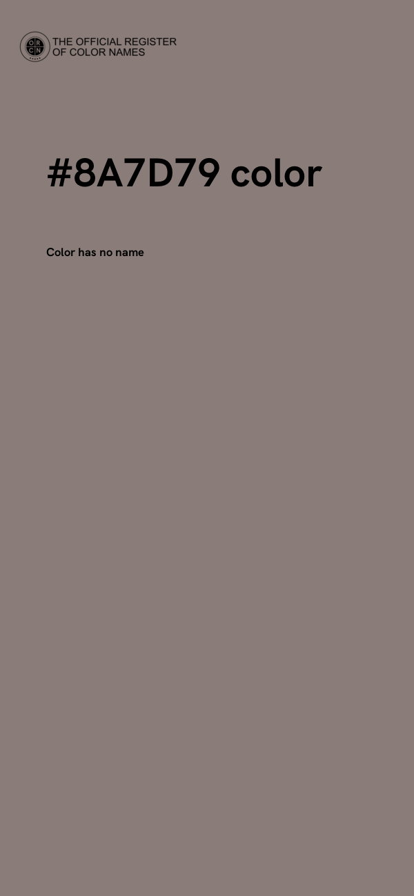 #8A7D79 color image