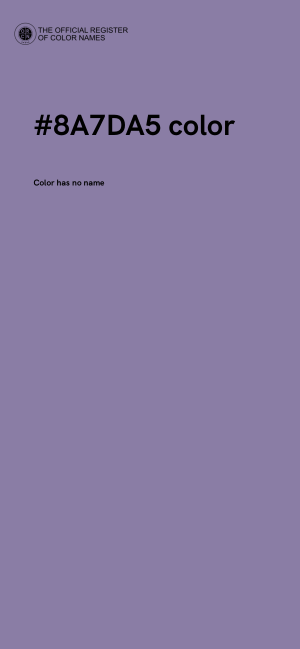 #8A7DA5 color image