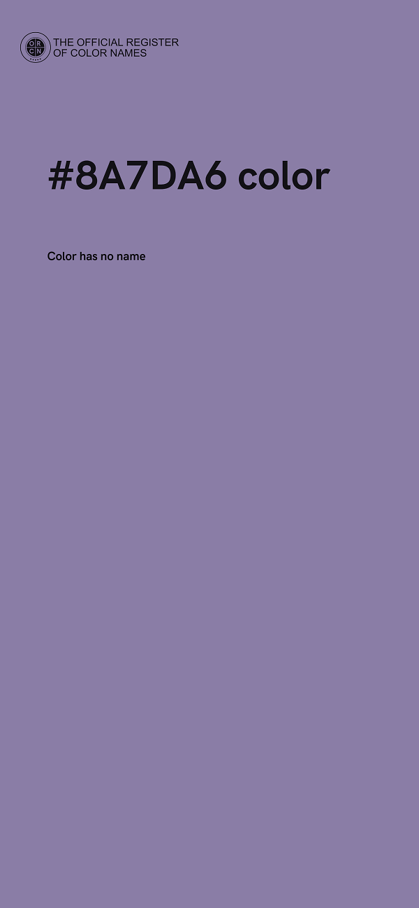 #8A7DA6 color image
