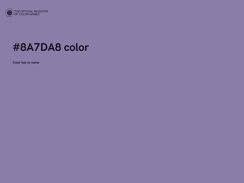 #8A7DA8 color image